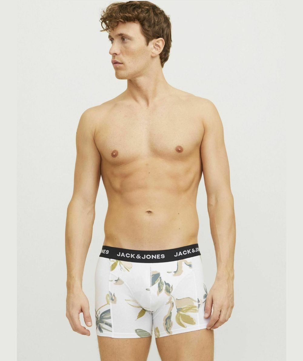 Pack de 3 boxers para hombre Jack and Jones 12273114 en algodón elástico suave y transpirable con cinturilla cómoda ideal para 
