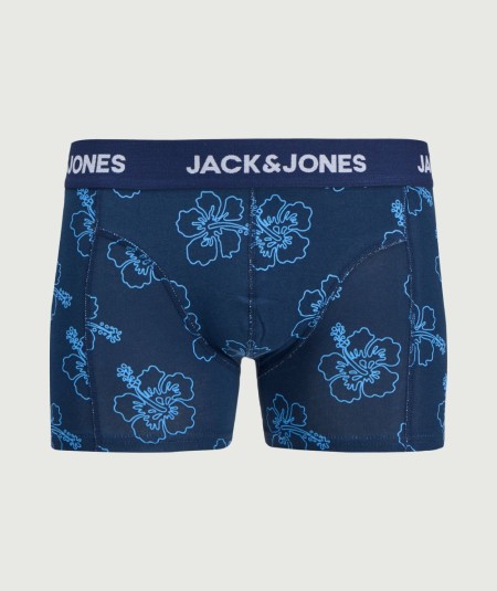 Pack de 3 boxers para hombre Jack and Jones 12298171 en algodón orgánico elástico con cinturilla cómoda ideal para uso diario