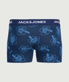 Pack de 3 boxers para hombre Jack and Jones 12298171 en algodón orgánico elástico con cinturilla cómoda ideal para uso diario