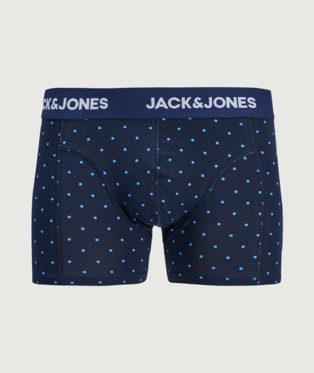 Pack de 3 boxers para hombre Jack and Jones 12298171 en algodón orgánico elástico con cinturilla cómoda ideal para uso diario