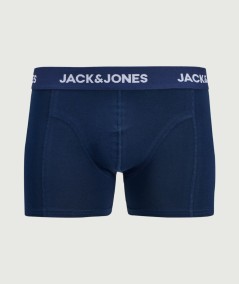 Pack de 3 boxers para hombre Jack and Jones 12298171 en algodón orgánico elástico con cinturilla cómoda ideal para uso diario