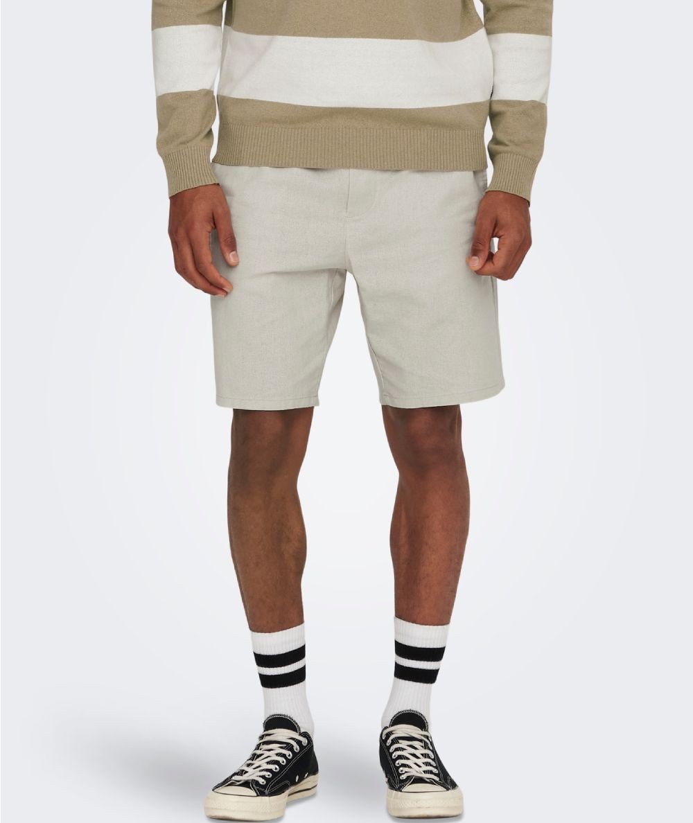 Short Hombre Only & Sons Lino Algodón Cintura Elástica  22024967