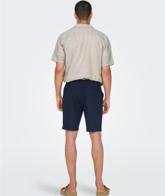 Short Hombre Only & Sons Lino Algodón Cintura Elástica  22024967