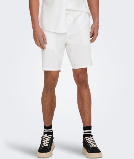 Short Hombre Only & Sons Lino Algodón Cintura Elástica  22024967