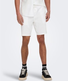 Short Hombre Only & Sons Lino Algodón Cintura Elástica  22024967