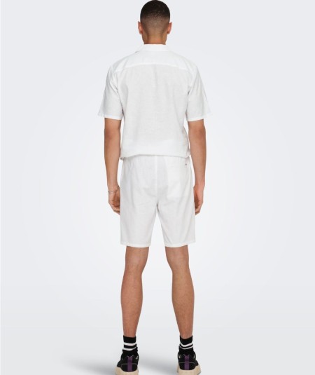 Short Hombre Only & Sons Lino Algodón Cintura Elástica  22024967