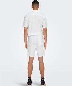 Short Hombre Only & Sons Lino Algodón Cintura Elástica  22024967