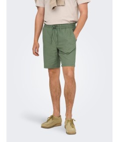 Short Hombre Only & Sons Lino Algodón Cintura Elástica  22024967