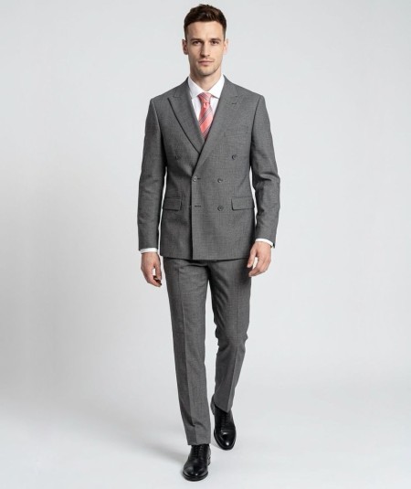 Traje de hombre modelo Verona 345 elegante en tejido poliéster viscosa y lana ideal para vestir y ocasiones especiales