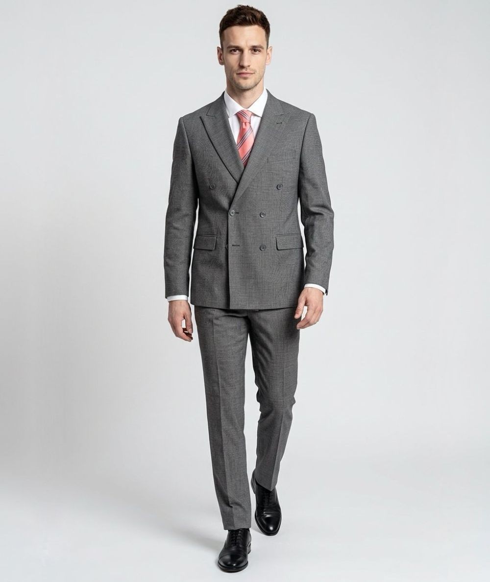 Traje de hombre modelo Verona 345 elegante en tejido poliéster viscosa y lana ideal para vestir y ocasiones especiales