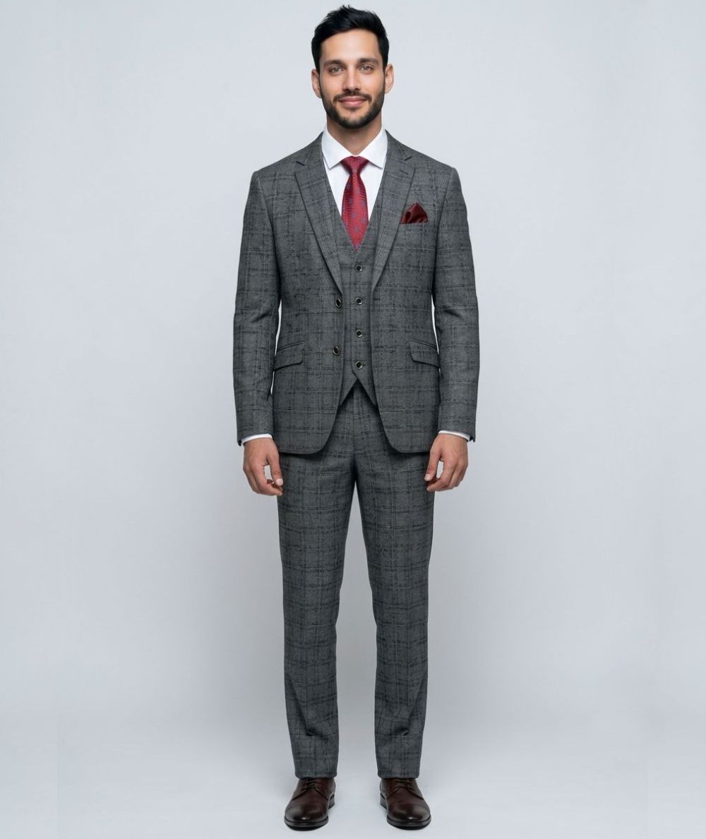 Traje de ceremonia para hombre modelo Julio serie 211 elegante en tejido stretch poliéster viscosa y elastano ideal para bodas 