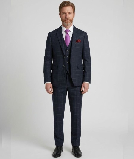 Traje de ceremonia para hombre modelo Julio serie 211 elegante en tejido stretch poliéster viscosa y elastano ideal para bodas 