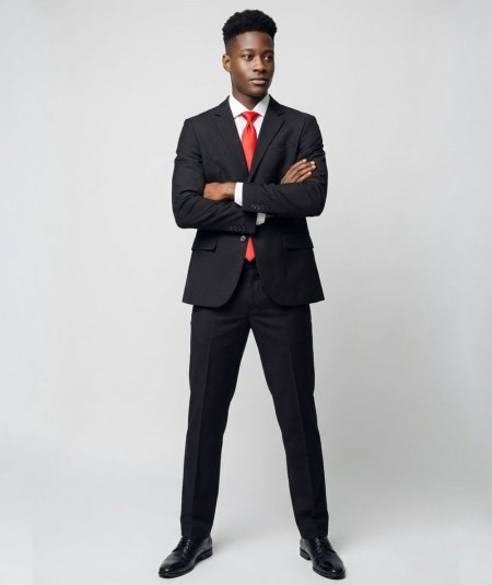 Traje negro de ceremonia para hombre Jack and Jones modelo Bushwick Mathew regular fit elegante ideal para eventos y ocasiones 