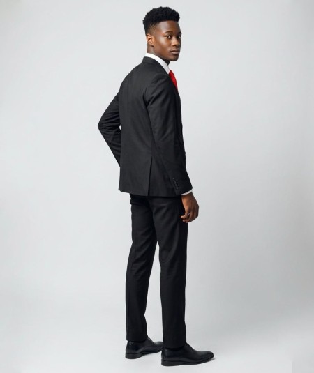 Traje negro de ceremonia para hombre Jack and Jones modelo Bushwick Mathew regular fit elegante ideal para eventos y ocasiones 