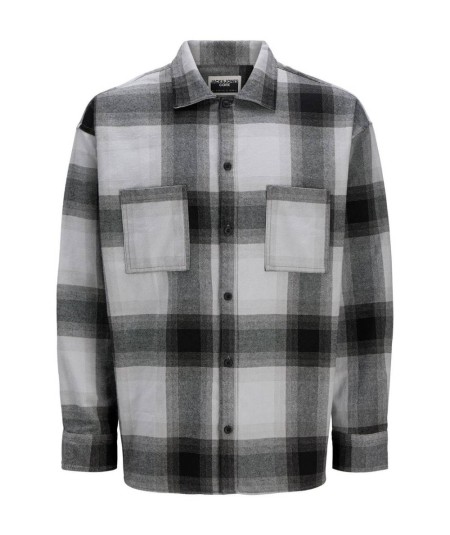 Camisa de cuadros con cuello inglés y bolsillo en el pecho