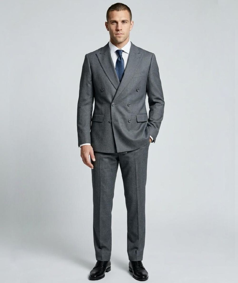 Traje de hombre modelo Verona 345 elegante en tejido poliéster viscosa y lana ideal para vestir y ocasiones especiales