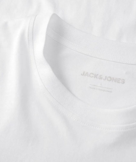 Camiseta básica para hombre Jack and Jones 12288111 de algodón con cuello redondo y manga corta ideal para looks casual