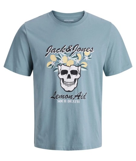 Camiseta básica para hombre Jack and Jones 12288111 de algodón con cuello redondo y manga corta ideal para looks casual
