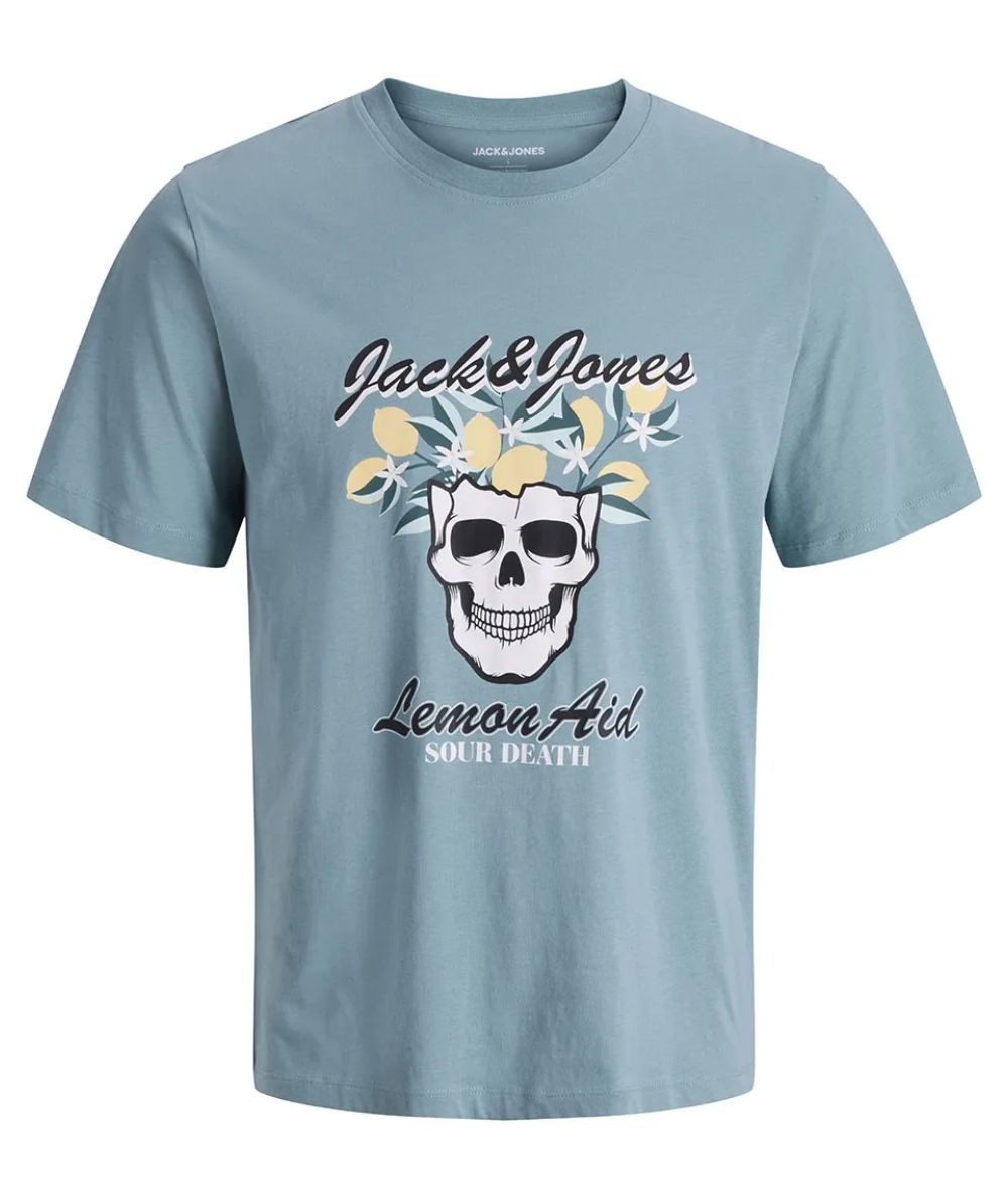 Camiseta básica para hombre Jack and Jones 12288111 de algodón con cuello redondo y manga corta ideal para looks casual