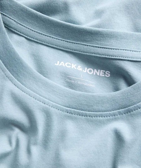 Camiseta básica para hombre Jack and Jones 12288111 de algodón con cuello redondo y manga corta ideal para looks casual