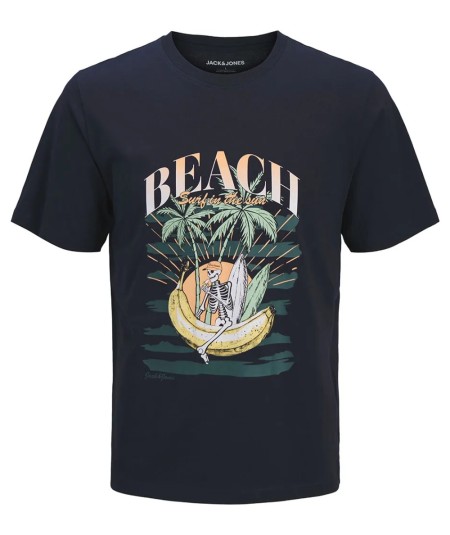 Camiseta básica para hombre Jack and Jones 12288111 de algodón con cuello redondo y manga corta ideal para looks casual
