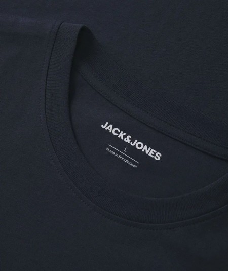 Camiseta básica para hombre Jack and Jones 12288111 de algodón con cuello redondo y manga corta ideal para looks casual