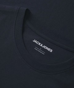 Camiseta básica para hombre Jack and Jones 12288111 de algodón con cuello redondo y manga corta ideal para looks casual