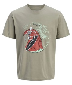 Camiseta básica para hombre Jack and Jones 12288111 de algodón con cuello redondo y manga corta ideal para looks casual