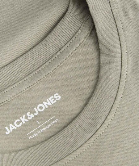 Camiseta básica para hombre Jack and Jones 12288111 de algodón con cuello redondo y manga corta ideal para looks casual