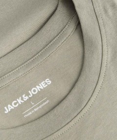 Camiseta básica para hombre Jack and Jones 12288111 de algodón con cuello redondo y manga corta ideal para looks casual