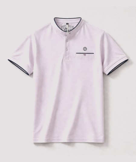 Polo para hombre Coronel Tapiocca CT11633 de algodón con bolsillo y botón en el pecho y cuello con tres botones ideal para look