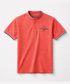 Polo para hombre Coronel Tapiocca CT11633 de algodón con bolsillo y botón en el pecho y cuello con tres botones ideal para look