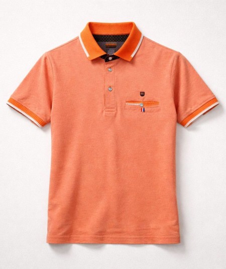 Polo para hombre Rever 31532 de algodón y viscosa con bolsillo y cuello con botones ideal para looks casual y verano