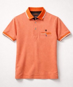 Polo para hombre Rever 31532 de algodón y viscosa con bolsillo y cuello con botones ideal para looks casual y verano