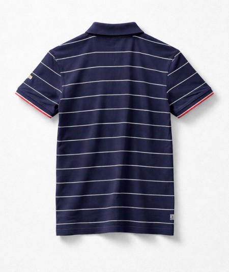 Polo de rayas para hombre Privata PRI2640 en color marino y blanco de algodón con manga corta y botones ideal para looks casual