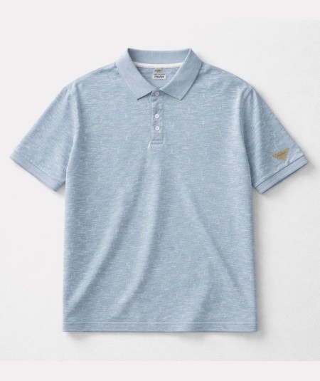 Polo Privata azul sublimado para hombre en algodón y poliéster. Cómodo, moderno y perfecto para verano.