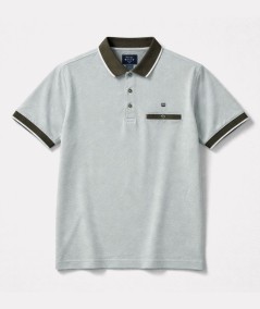 Polo para hombre Rever 31535 de algodón y viscosa con bolsillo izquierdo y cuello con botones ideal para looks casual y verano