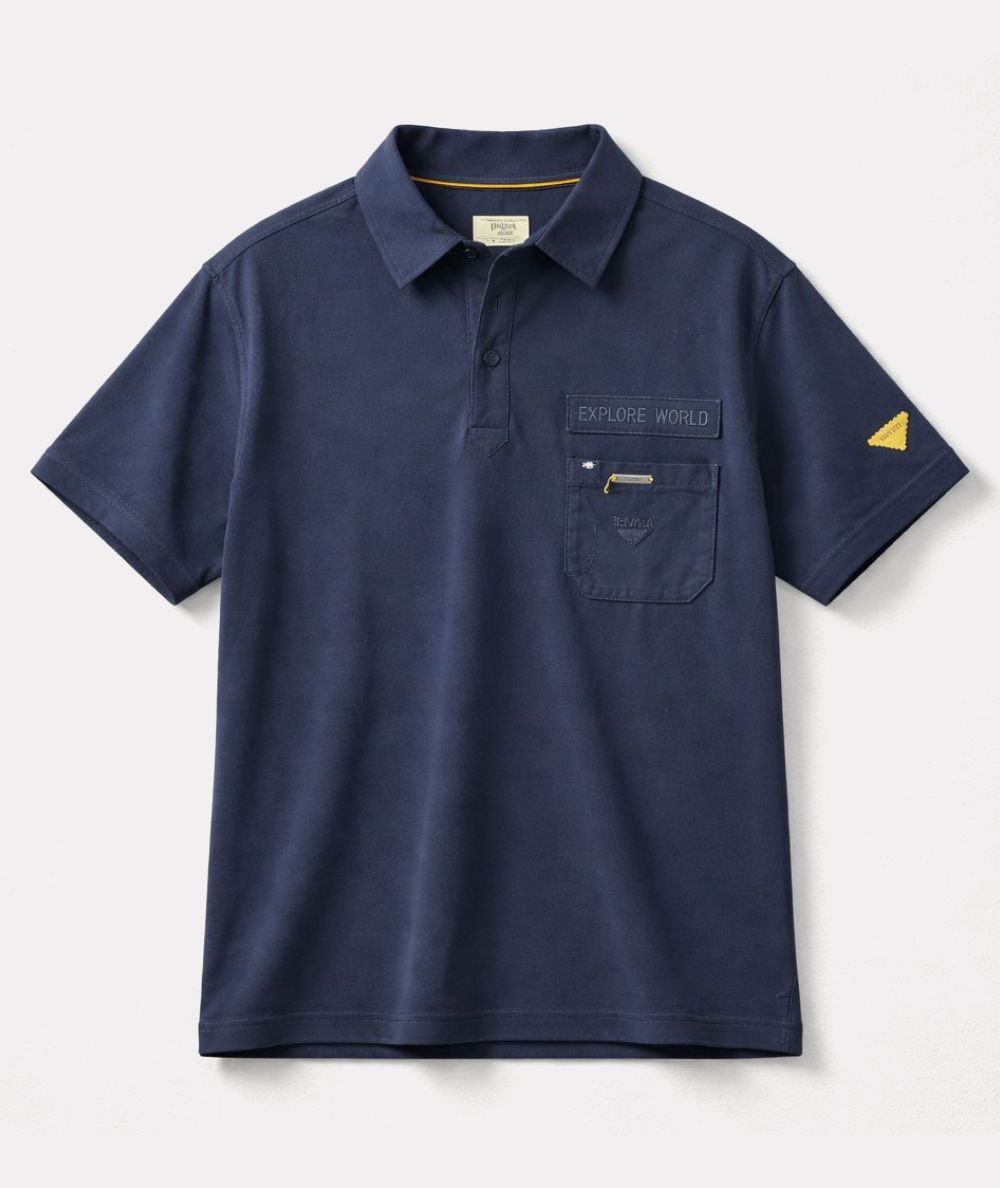 Polo para hombre Privata PRI2647 de algodón con bolsillo bordado y cuello con botones ideal para looks casual y verano