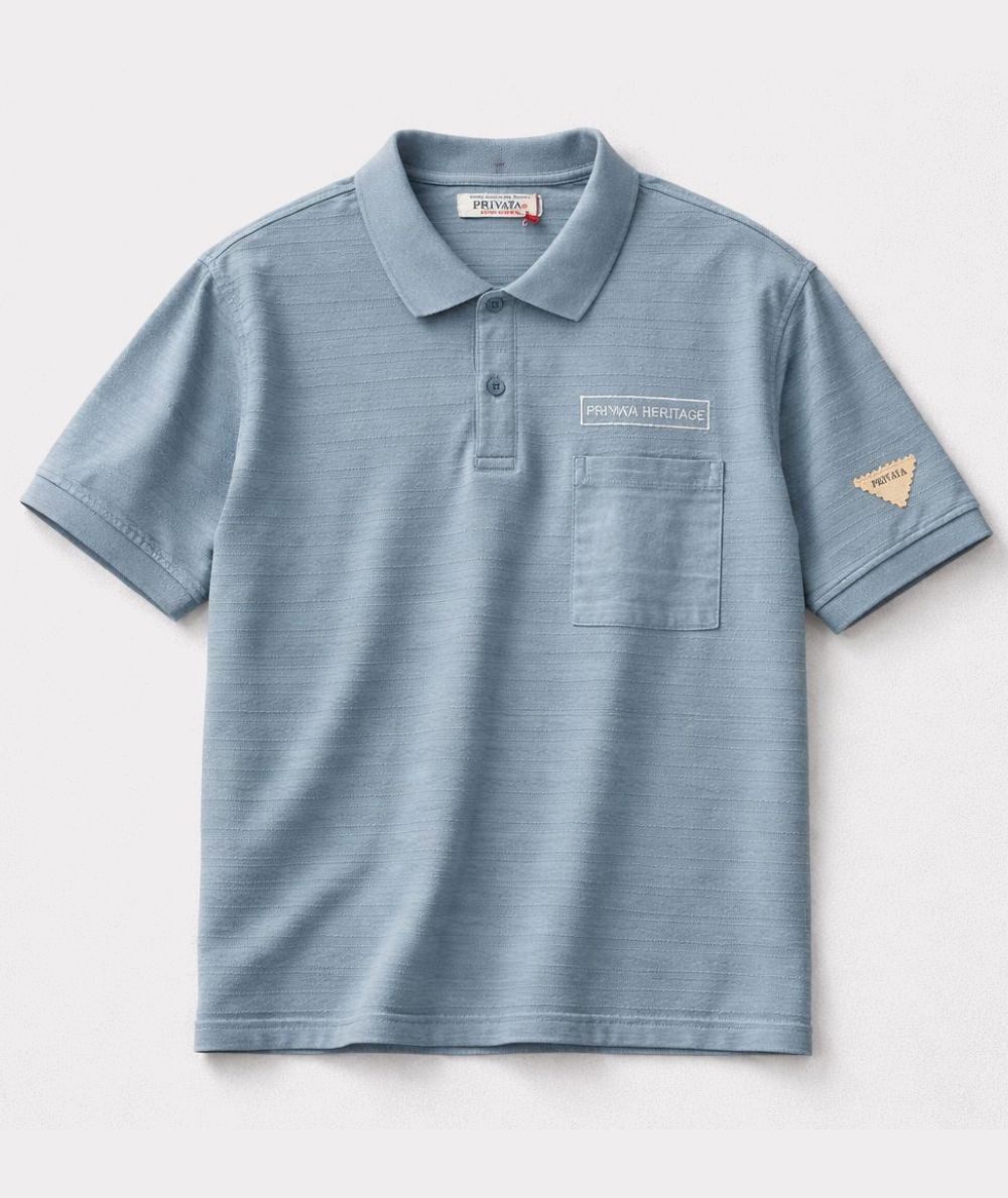 Polo para hombre Privata PRI2641 de algodón con logo bordado y cuello con botones ideal para looks casual y verano