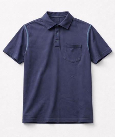 Polo para hombre Rever 41574 de algodón con teñido artesanal y cuello con botones ideal para looks casual y verano