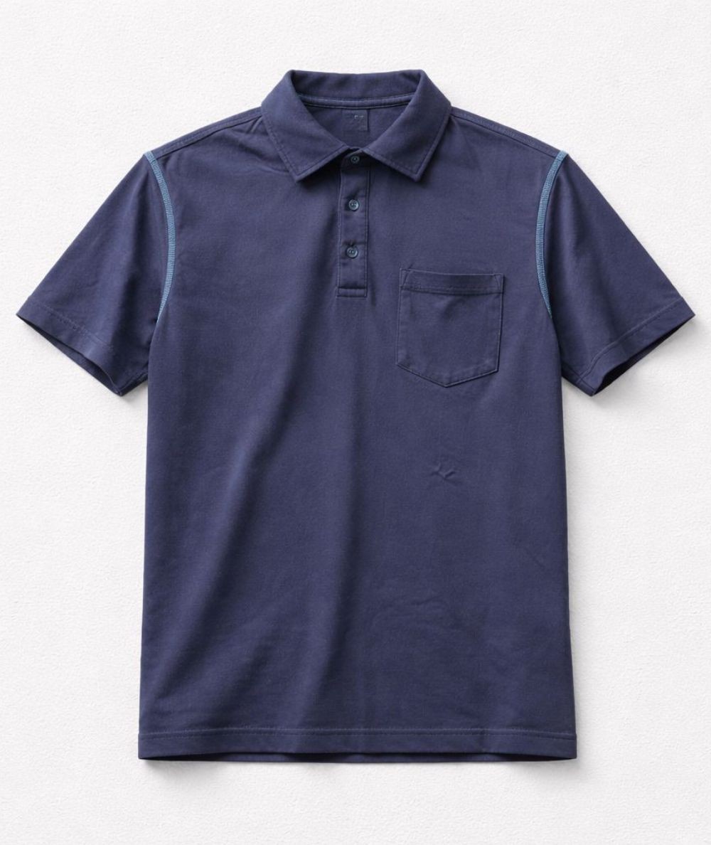 Polo para hombre Rever 41574 de algodón con teñido artesanal y cuello con botones ideal para looks casual y verano