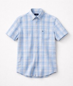 Camisa de manga corta para hombre Carlos Córdoba 82433 regular fit en poliéster aniónico ideal para looks casual y verano