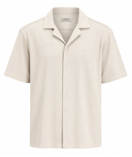 Camisa de manga corta para hombre Carlos Córdoba 82426 confeccionada en 100% algodón, fresca, transpirable y perfecta para look