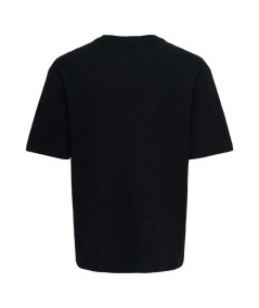 Camiseta para hombre Only and Sons 22038188 confeccionada en 100% algodón con tejido jacquard, cuello redondo y corte Box Fit, 