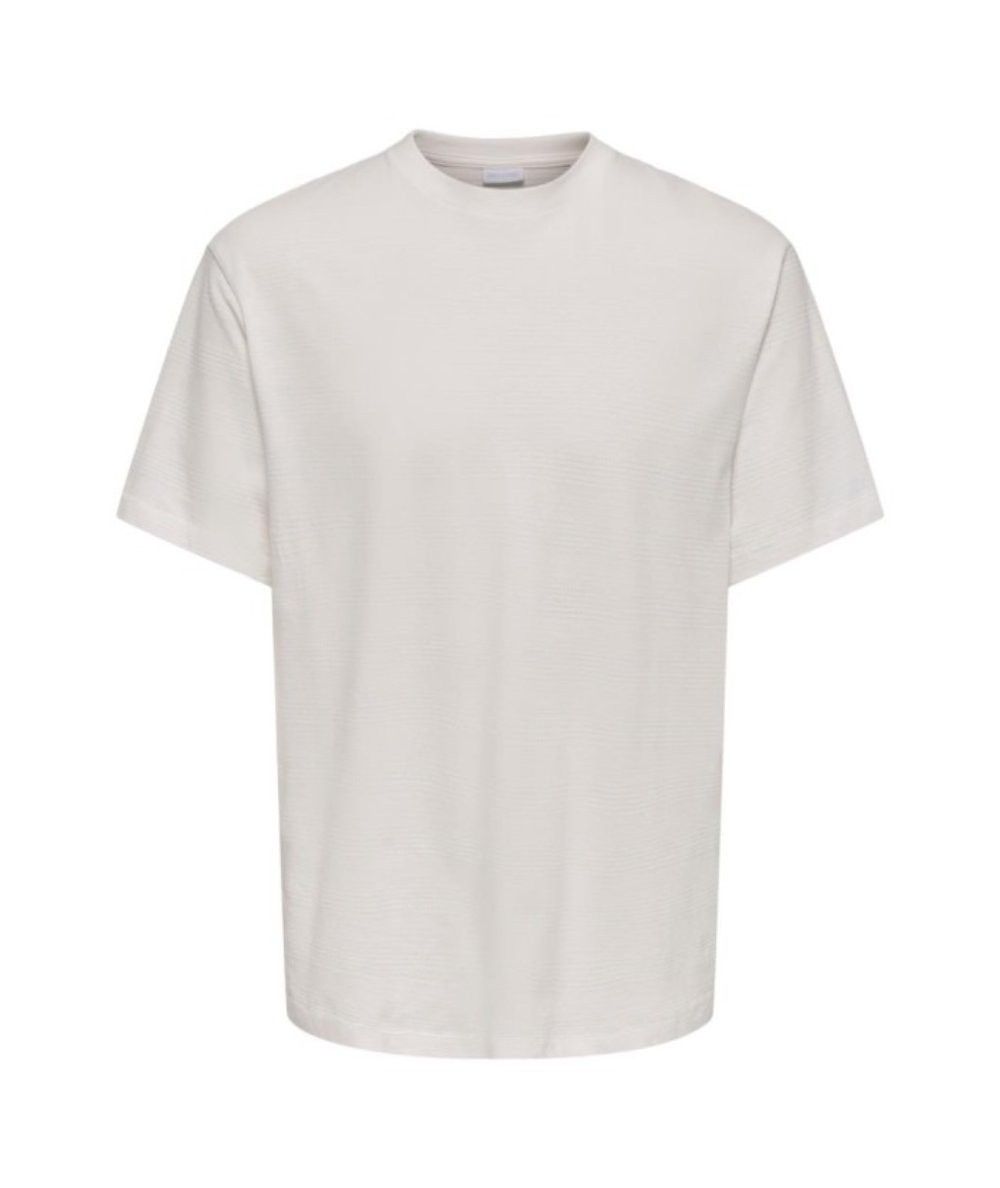 Camiseta para hombre Only and Sons 22038172 confeccionada en algodón orgánico con elastano, cuello redondo, manga corta y corte