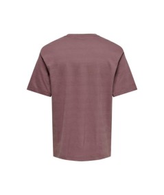 Camiseta para hombre Only and Sons 22038172 confeccionada en algodón orgánico con elastano, cuello redondo, manga corta y corte