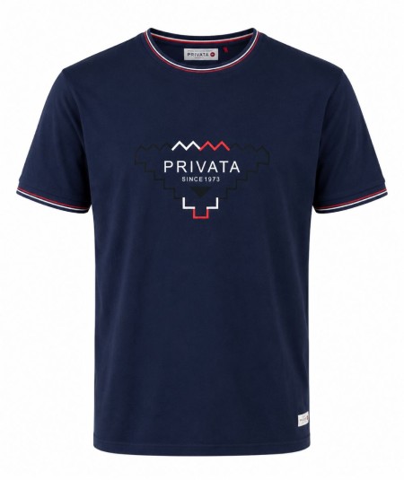 Camiseta para hombre Privata PRI2536 en color marino confeccionada en 100% algodón, cómoda, transpirable y perfecta para looks 