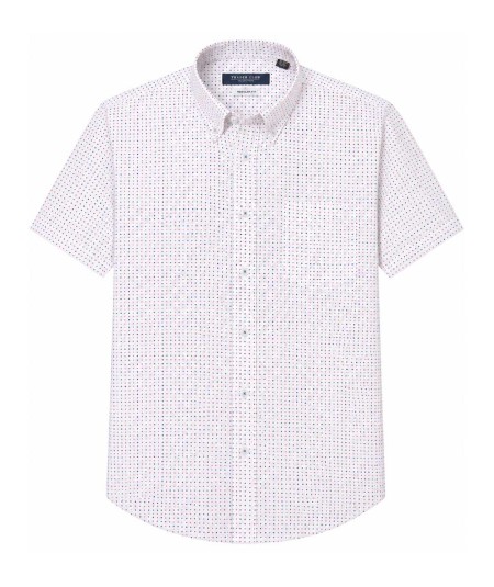 Camisa de manga corta para hombre Carlos Córdoba 83837 Regular Fit confeccionada en 100% algodón con dos pinzas en la espalda, 
