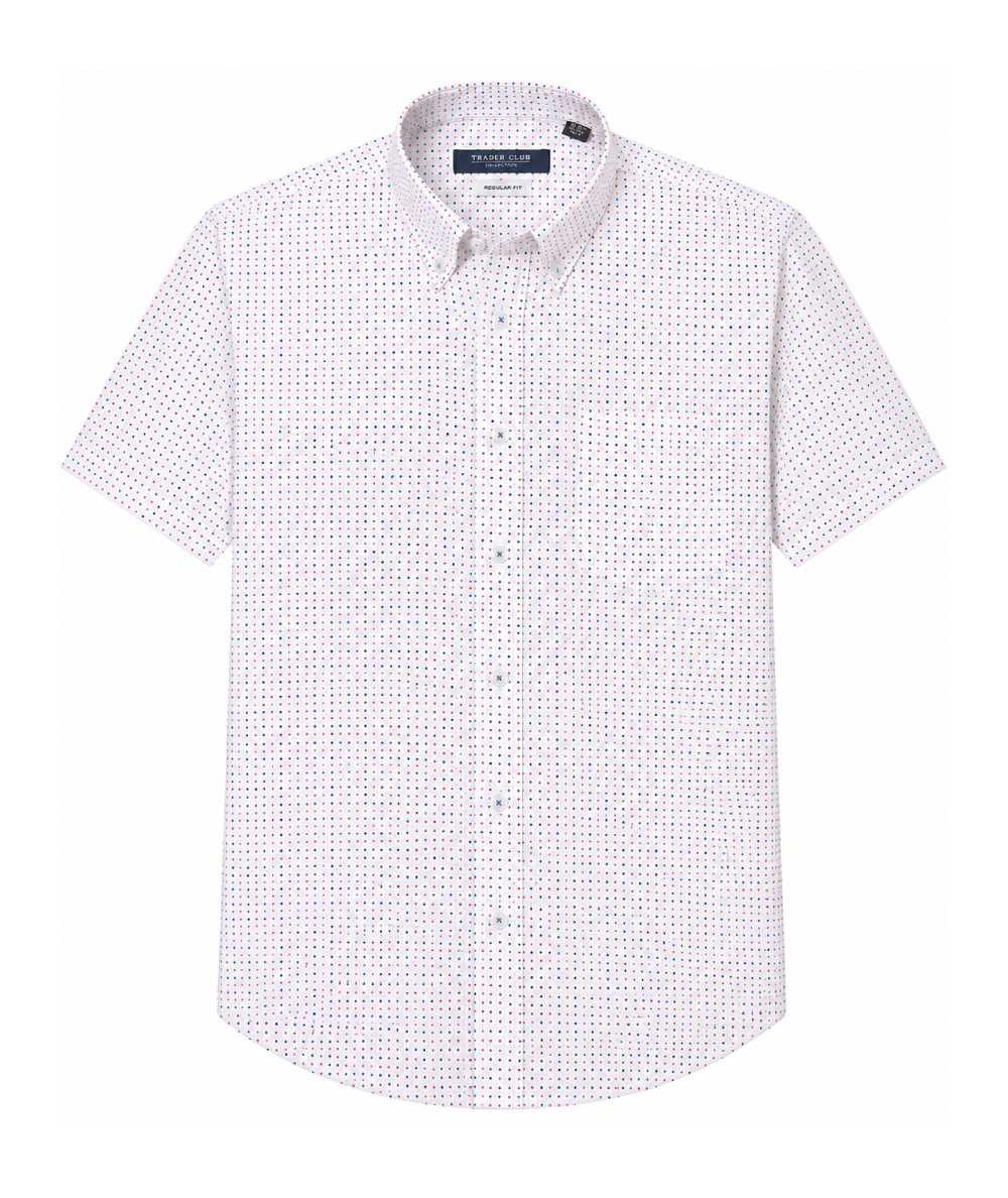 Camisa de manga corta para hombre Carlos Córdoba 83837 Regular Fit confeccionada en 100% algodón con dos pinzas en la espalda, 