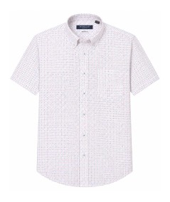 Camisa de manga corta para hombre Carlos Córdoba 83837 Regular Fit confeccionada en 100% algodón con dos pinzas en la espalda, 